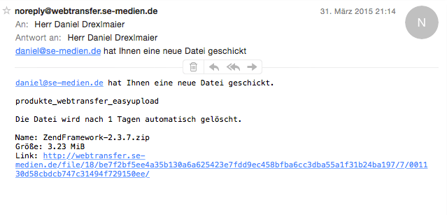 Share Link per E-Mail