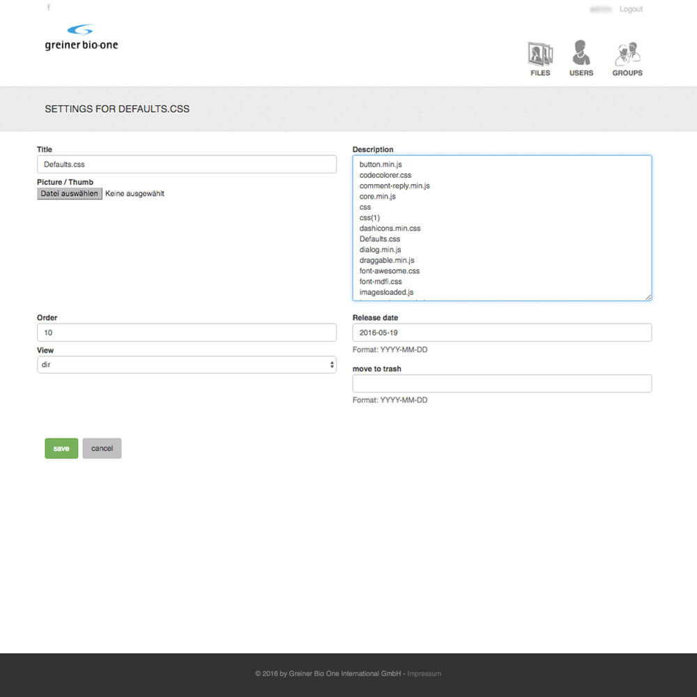 Download-Portal Berechtigungssystem