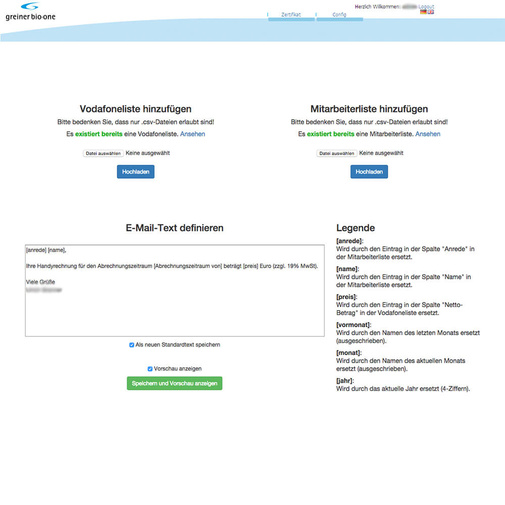 Vodafone Handy-Kosten per Mail