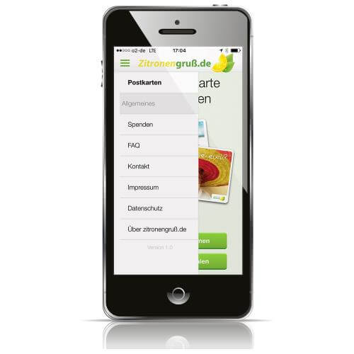 APP | Zitronengruß.de | Navigation