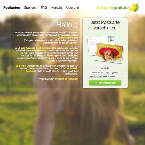Website | Zitronengruß.de | Intro
